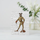 Carte Postale Greyhound Fencer Dark Full 2 (Debout devant)