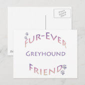 Carte Postale Greyhound Furever (Devant / Derrière)