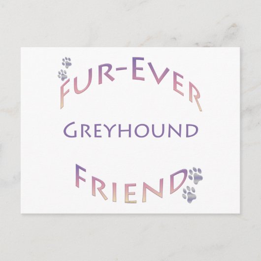 Carte Postale Greyhound Furever (Devant)