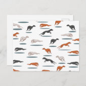 Carte Postale Greyhound Motif (Devant / Derrière)