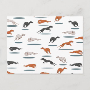 Carte Postale Greyhound Motif