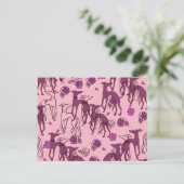 Carte Postale Greyhounds Garden Art Greyhound Rose (Debout devant)