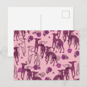Carte Postale Greyhounds Garden Art Greyhound Rose (Devant / Derrière)