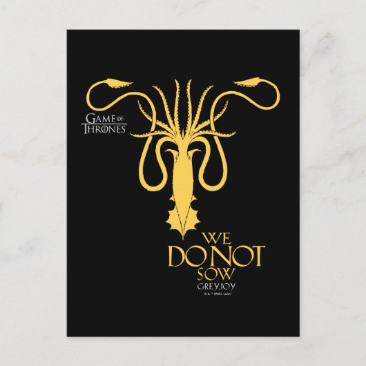 Carte Postale Greyjoy Sigil - Nous ne semons pas (Devant)