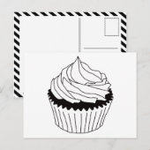 Carte Postale gribouillages de cupcake (Devant / Derrière)