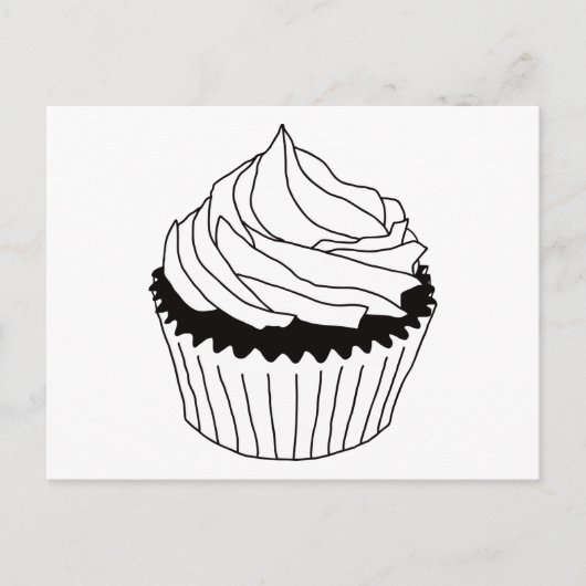Carte Postale gribouillages de cupcake (Devant)