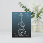 Carte Postale Gribouillis de violon (Debout devant)