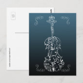 Carte Postale Gribouillis de violon (Devant / Derrière)