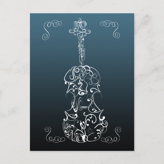 Carte Postale Gribouillis de violon (Devant)