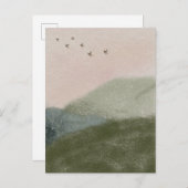 Carte Postale Grief Mourning Loss Flying Birds in Mountains Card (Devant / Derrière)