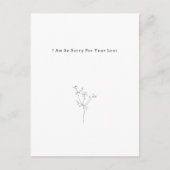 Carte Postale Grief Mourning Pardon For Your Loss Flower Card (Devant)