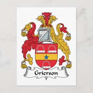 Carte Postale Grierson Family Crest