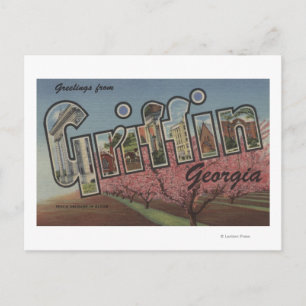 Carte Postale Griffin, Géorgie - Scènes de grandes lettres