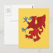 Carte Postale Griffin Rampant Gules (Devant / Derrière)