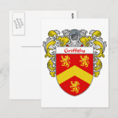 Carte Postale Griffiths Blason (Mantelé) (Devant / Derrière)
