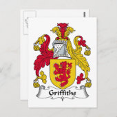Carte Postale Griffiths Family Crest (Devant / Derrière)