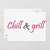 Carte Postale Grill (Devant / Derrière)