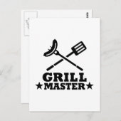 Carte Postale Grill Master (Devant / Derrière)