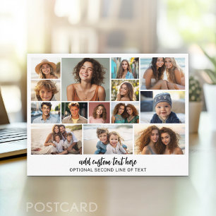 Carte Postale Grille de collage photo 14 - 2 zones de texte - no