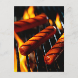 CARTE POSTALE GRILLÉ HOTDOGS