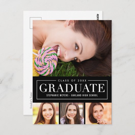 Carte Postale Grille intemporelle ÉDITABLE Graduation des couleu (Devant / Derrière)