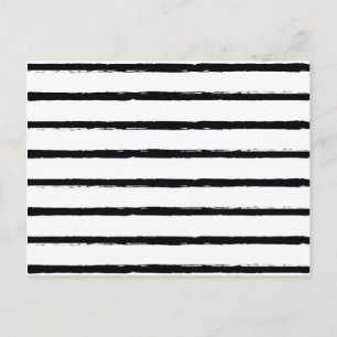 Carte Postale Grilles texturées Noir Blanc Rough Lines Motif