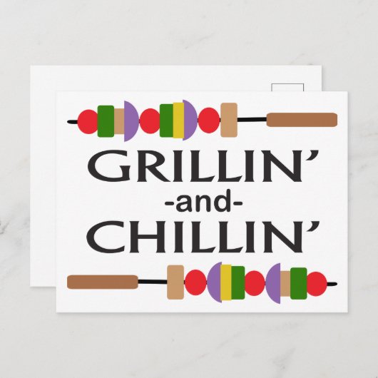 Carte Postale Grillin et chillin (Devant / Derrière)