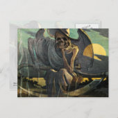 Carte Postale Grim Reaper attend avec Scythe (Devant / Derrière)