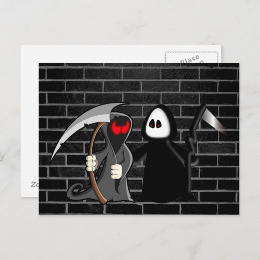 Carte postale Grim Reaper Death (Devant / Derrière)