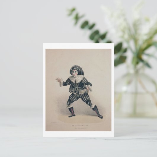 Carte Postale Grimaldi comme Scaramouche, du Commedia dell'Ar (Debout devant)