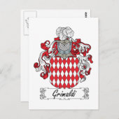 Carte Postale Grimaldi Famille Crest (Devant / Derrière)