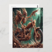 Carte Postale Grimbone et Skulldust, monté leur grand hélico (Devant / Derrière)