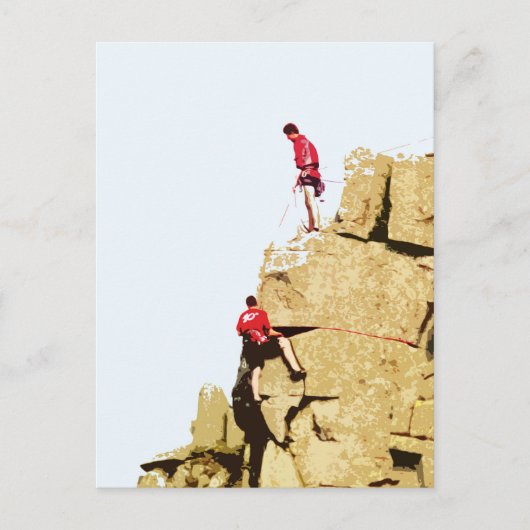 Carte Postale grimpeur (Devant)