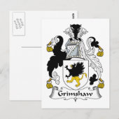 Carte Postale Grimshaw Family Crest (Devant / Derrière)