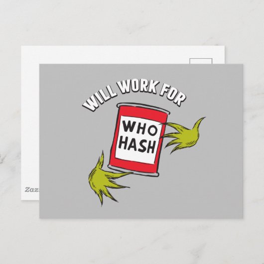 Carte Postale Grinch classique | Fonctionnera pour le devis de h (Devant / Derrière)