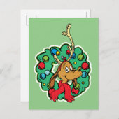 Carte Postale Grinch | Couronne de Noël de Max (Devant / Derrière)
