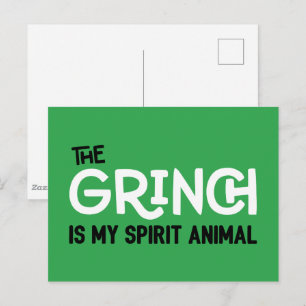 Carte Postale Grinch est mon animal spirituel Citation