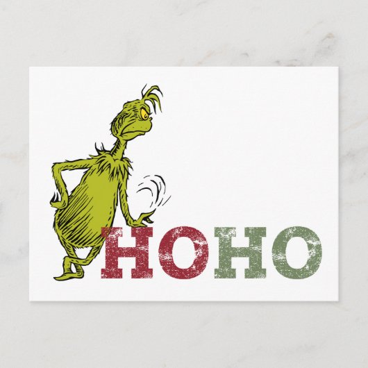 Carte Postale Grinch | Ho Ho Ho (Devant)