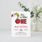 Carte Postale Grinch Il est méchant Anniversaire 1 an (Debout devant)