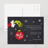 Carte Postale Grinch Mean One Anniversaire Merci (Devant / Derrière)