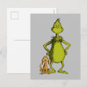 Carte Postale Grinch | posture de Max et Grinch (Devant / Derrière)