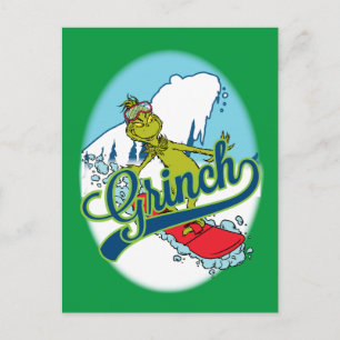 Carte Postale Grinch Snowboard