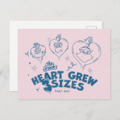 Carte Postale Grinch's Heart Grew 3 Tailles (Devant / Derrière)