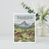 Carte Postale Grindelwald Suisse (Debout devant)