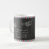 Carte postale Gris Air Vintage Mail Café Mug (Devant gauche)