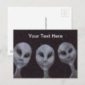 Carte Postale Gris Alien (Devant / Derrière)