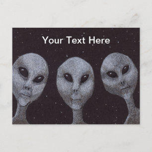 Carte Postale Gris Alien
