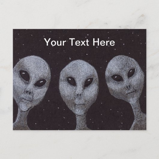 Carte Postale Gris Alien (Devant)