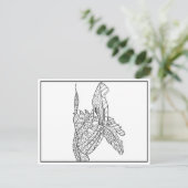 Carte postale Gris Baleine noire et blanche (Debout devant)