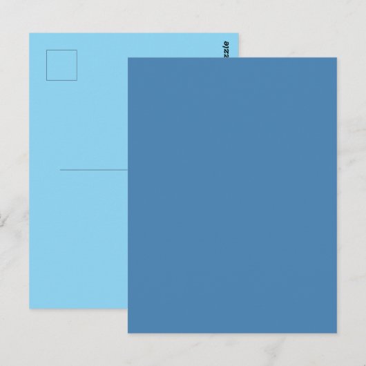 Carte Postale Gris Bleu Acier Uni (Devant / Derrière)